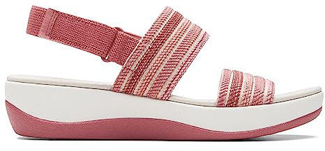 Clarks Sandales plates Arla Stroll pour femme, Combinaison rose poudré, 42.5 EU