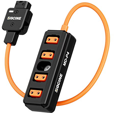 ZGCINE MD-P4 D-Tap-Stecker auf 4-Port-P-Tap-Buchse Vierfach-Splitter Kamera-Stromverteiler V-Mount-Batteriekonverter gleichzeitige Stromversorgung für Monitore Aufhelllichter Kameras usw.