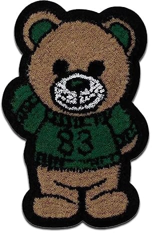 Mono-Quick Teddy 83 flauschig - Aufnäher, Bügelbild, Aufbügler, Applikationen, Patches, Flicken, zum aufbügeln, Größe: 7,1 x 4,6 cm