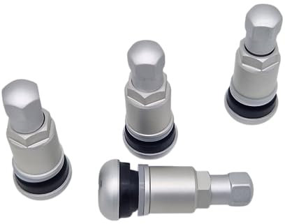 4x Aluventile PKW Metallventil 11,3mm Leicht Felgenventile (Matt Silber)