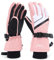 Caracaleap Skihandschuhe Männer Frauen Schnee Handschuhe Winddicht Winter Wasserdicht Rosa S