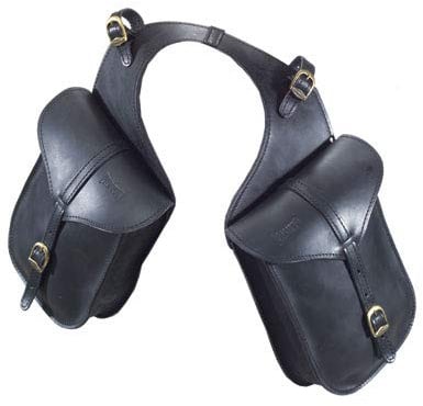 PIONEER Bolsas de Silla de Montar para Caballos en Cuero – Ideales para Equitación, Trekking y Paseos a Caballo – Diseño Trasero en Forma de Banana – Resistentes y Cómodas - Tabaco