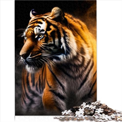 Puzzles für Erwachsene, Kinder für Erwachsene, 1000-teiliges Tiger-Holzpuzzle für Erwachsene und Kinder ab 12 Jahren, Geburtstagsgeschenk, Geschenke für Erwachsene, 1000 Teile (50 x 75 cm)