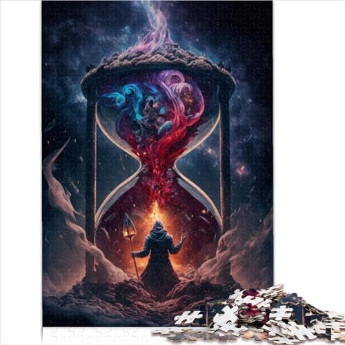 Der Fluss der Zeit Puzzles für Erwachsene Kinder Puzzles für Erwachsene 1000-teilige Holzpuzzles für Erwachsene Lernspiel Herausforderungsspielzeug Spielspielzeug (50 x 75 cm)