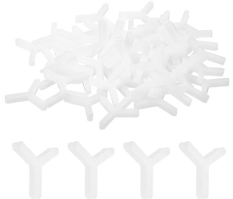 QUARKZMAN 200 Pcs D'Espaces en Plastique en Forme de Y pour Carrelage Mural et de Sol, Outils de Pose de Carrelage, Espacement de 2,5 mm, pour Carreaux en Céramique, Couleur Blanche