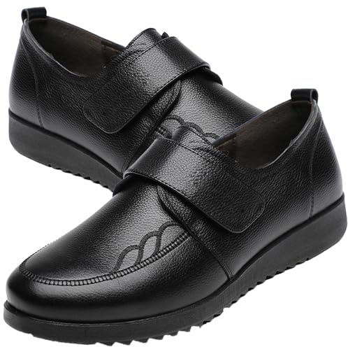 Aocase Chaussures Orthopediques Femmes pour Diabetique Chaussons Patients diabétiques Chaussures Pieds Larges Chaussures pour Pied Gonflé,Noir,43/265mm