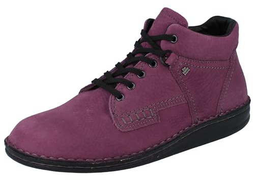 Finn Comfort Linz Damen Schnürschuhe knöchelhoch lila Nubukleder