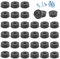 30 Stück Gummifüße mit 30 Schrauben aus Rostfreiem Stahl Gummipuffer Füße für Möbel Schrank Füße Rubber Base Möbelfüße für Tische Stühle Schreibtische Schneidebretter
