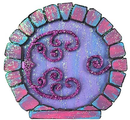 Puerta de jardín de hadas, puerta pequeña de madera lisa, excepcional artesanía para decoración de jardín, puerta decorativa de hadas para pared, estantería y