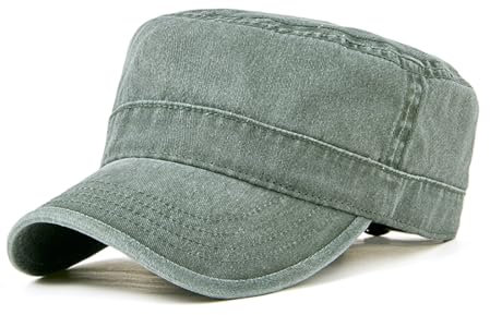 YAMEE Militär Denim Cap - klassische Vintage Baseball Basecap aus Baumwolle - verstellbarer Sonnenschutz für Männer und Frauen