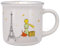 KIUB Tasse mug en porcelaine (Le Petit Prince, valise, Renard et Tour Eiffel)