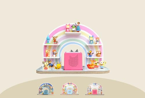kleiner stern Tonie Regal Regenbogen, Regal für Hörspielfiguren, magnetische Standflächen, (rosa)