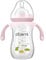Oberni Babyflaschen 270ml mit NaturalWave Sauger für Neugeborene ab 12 Monat, Anti-Kolik Milchflasche mit Luftfrei Beschwerter Strohhalm, Griffe, Rosa