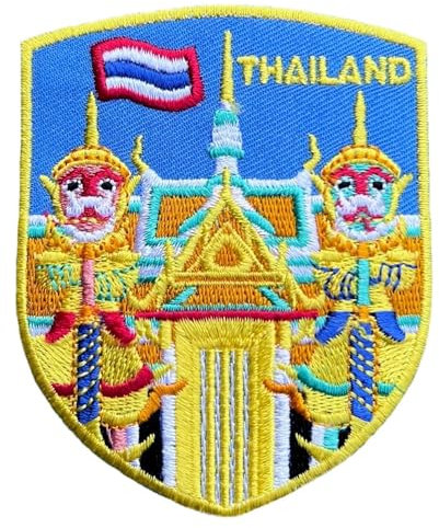 Aufnäher mit Thailand-Flagge, 7,6 cm, bestickt, zum Aufbügeln oder Aufnähen, ideal für Jacken, Hüte, Rucksäcke, Hemden, Mützen, DIY-Geschenkflicken