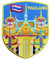 Aufnäher mit Thailand-Flagge, 7,6 cm, bestickt, zum Aufbügeln oder Aufnähen, ideal für Jacken, Hüte, Rucksäcke, Hemden, Mützen, DIY-Geschenkflicken
