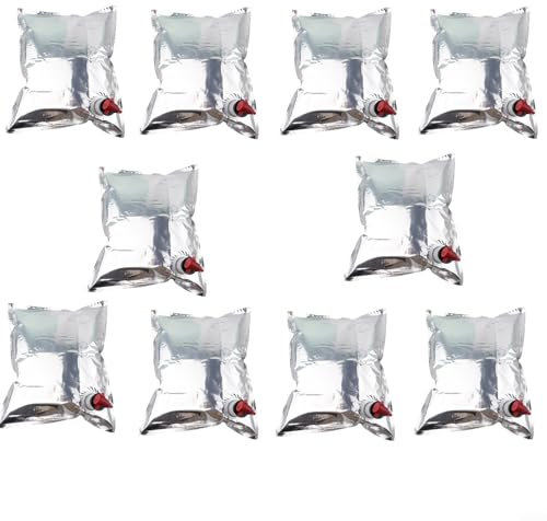 EpheyFIF Lot de 10 sacs de rechange pour distributeur de boissons/bouteilles de vin, 5 litres pour un rangement efficace dans votre système Bag In Box