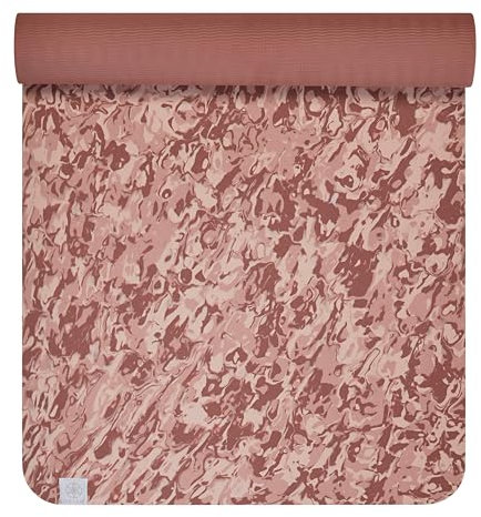 Gaiam Tappetino da yoga, 6 mm, in TPE antiscivolo, per esercizi e fitness, per hot yoga, pilates e allenamenti a pavimento, motivo mimetico Englis Rose