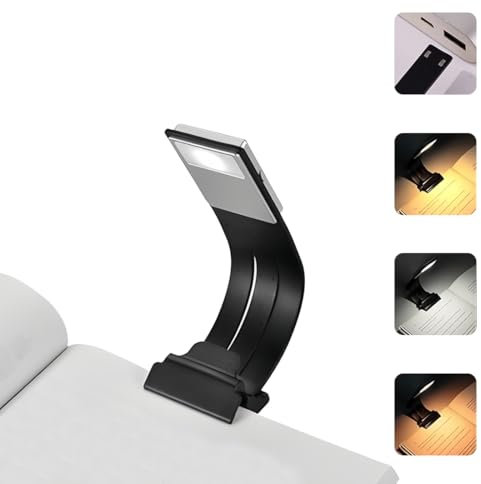 ZOMKIFA 8 LED Luz de Lectura, Lámpara Recargable USB de 360° Flexible con 3 Modos de Iluminación, Luz Lectura, Negro, Plástico