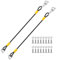 Wheelie Bin Lock - Pack of 2 Wheelie Bin Lid Latches, Bearproof Bin Lid Lock with Rubber Coated Braided Wire Rope for Home, Office, Garden
