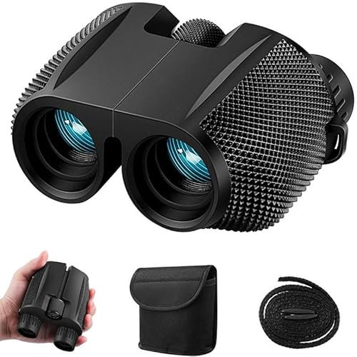 10X25 Kompaktes Fernglas für Erwachsene Kinder - Klein Ferngläser mit FMC-Linse großer Ansicht Nachtsicht Schwachem Licht - Wasserdichtes leichtes Ferngläser für Vogelbeobachtung Jagd Reisen Sportspie