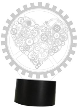 UKCOCO Touch Nachtlicht Zahnrad Herz Lampe Für Schlafzimmer 7 Farbe Keine Batterie Erforderlich