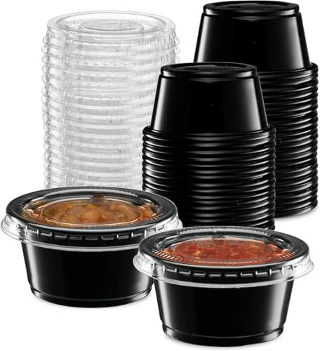 JOKOLO 10oz. (12cm X 5cm, 20 PCS) Containers with Air Tight Lids, BPA Free, Reusable Plastic Food Container, Disposable Bowl Round, Safe for Freezer/Microwavable/Dishwasher (300 ML) (20)