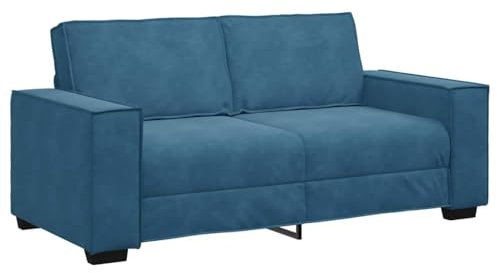 vidaXL 2-Sitzer-Sofa Blau 140 cm Samt