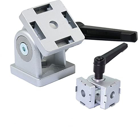 Stair Handrail 30s 40s Zinc Alloy Flexible Pivot Joint Connector With Handle Corner Hinge For Aluminum Extrusion Profile Support Rail(30s-1pcs)