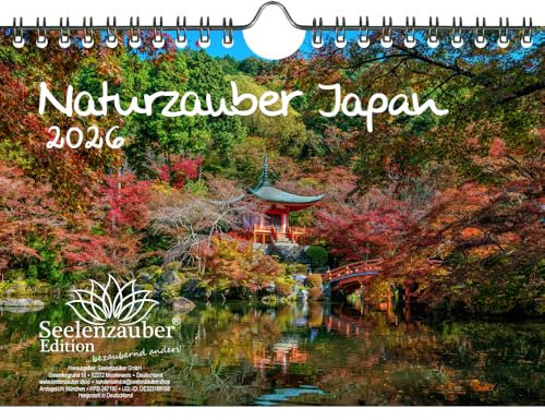 Naturzauber Japan DIN A5 Kalender für 2026 Landschaft Tokio Natur Reise Land Urlaub - Seelenzauber