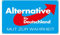 AfD Partei Flagge, Blau-Rot Design mit Pfeil, 90 x 150 cm, Politisches Banner