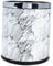 PartyKindom Marbling Trash Can for Bathroom Office Kitchen Lightweight European Style Garbage Container Easy to Clean Maintain for Small Spaces Plastic Material