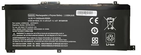 Batterie Compatible pour PC Portable HP Envy X360 15-DR0004NG / 15-DR0100NG / 15-DR0102NG - SA04XL - 14.8V 3400mAh