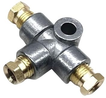 3 Way M10 Brake Line Pipe T Tee Piece with Compression Fittings/Hydro Handbrake
