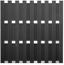 WPC Sichtschutzzaun I 180 x 180 cm Bausatz I Komplettset inkl. Schrauben/ohne Pfosten I Gartenzaun I Windschutz Zaun I Zaunelement I Lamellenzaun I