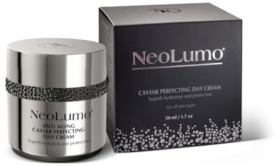 NeoLumo Caviar Perfecting Day Cream, Tagescreme mit Kaviarextrakt, Hyaluron und Vitamin E, strahlender Teint, 50 ml