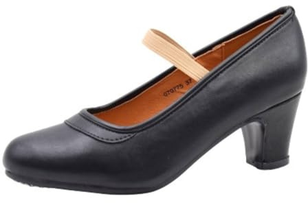 PASARELA - Zapatos de Baile Flamenco de Piel Vegana con Clavos para Mujer Color Negro Sintético Mujer Color: Black Talla: 38