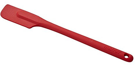 MASTRAD F10315 Demi-Spatule - Maryse - Pâtisserie Desserts Nappage - Unibloc - En Silicone - Ne Raye Pas Les Casseroles - Rouge