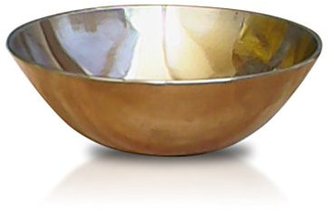 DHYANA - BOL KANSU brillant en métal pour le MASSAGE ayurvédique - Massage des pieds et du visage - BOL KANSU - AYURVEDA, PANCHAKARMA (8cm)