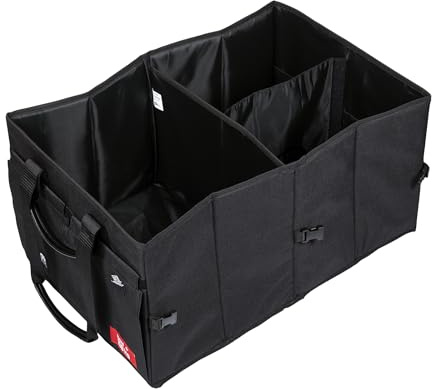 WEDO BigBox Shopper XL – robuste Kofferraumtasche 72 L, faltbar, 100 kg Traglast, Polyester, mit Innen- & Außentaschen, schwarz