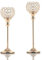 VINCIGANT Kerzenhalter Gold Kristall Kerzenständer EIN Moderner Kerzenhalter Geeignet für Hochzeit Stischdekoration Und Muttertagsgeschenke, 2er Set 30cm&35cm Höhe