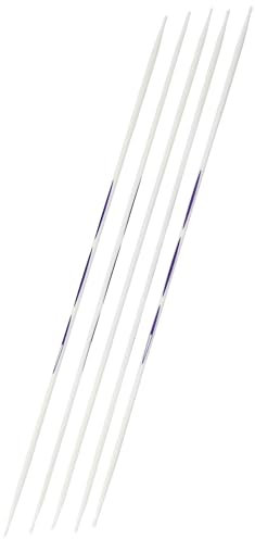 PRYM double-point Ergonomische Stricknadeln/Nadeln, Kunststoff, Mehrfarbig, 2,5 mm, 20 cm Länge, Set von 5, Alabasterweiß