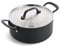 GreenPan Craft Healthy Ceramic Non-Stick 24 cm/4.9 Litre Stock Pot with Lid, PFAS-Free, Metal Safe, Cast Stainless Steel Handles, Induction Suitable, Oven Safe, Black, Casserole