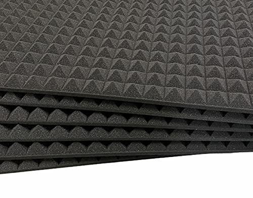Akustikschalldämmende Akustikschalldämmung 100 x 100 x 3 cm 1 qm Mod B Pyramide für Audiokorrektur aus Polyurethan Geräuschisolierung