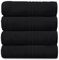 GC GAVENO CAVAILIA 450 GSM Hand Jumbo Sheet, 100% Egyptian Cotton, Black, Pack of 4 Bath Towel