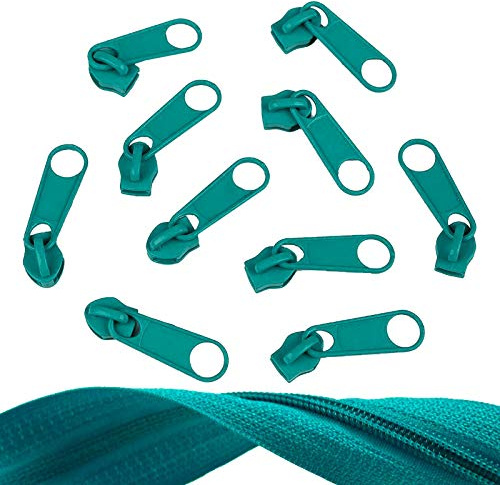 10 Reißverschluss Zipper für Endlosreißverschluss, 5mm, Farbauswahl
