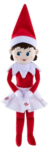 The Elf on the Shelf Plushee Pals The Elf on the Shelf Scout Elf Plüschtier, 43,2 cm, kuscheliges und liebenswertes blauäugiges Mädchen gefüllter Elfen-Plüsch