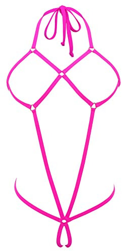 SHERRYLO Slingshot - Bikini Spider Extreme One Piece Sling Micro Bikinis G String Exotic Slutty Lingerie Set, Fucsia, Taglia Unica