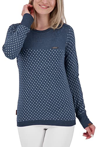alife & kickin and Kickin Damen LeonieAK B Longsleeve Langarmshirt Damennshirt Longshirt Shirt XS-XXL, Marine Melange
