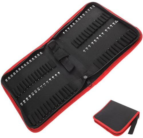 Angoily Bohrertasche: 55-Teiliges Bit-Aufbewahrungstaschen-Set - Bohrer Aufbewahrungstasche - Oxford-Stoff Reißverschluss Bit Werkzeugtasche Organizer
