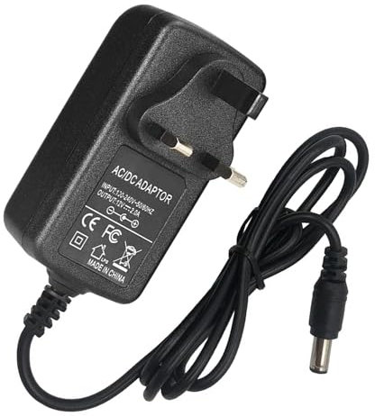 12V 2A Power Adapter for LED Strip Lights, 12V 2A Power Supply Adapter, AC 100-240V to DC 12 V Converter Adapter with 90cm Cable, 5.5mm x 2.1mm Jack, 24W Max[Energy Class A+]